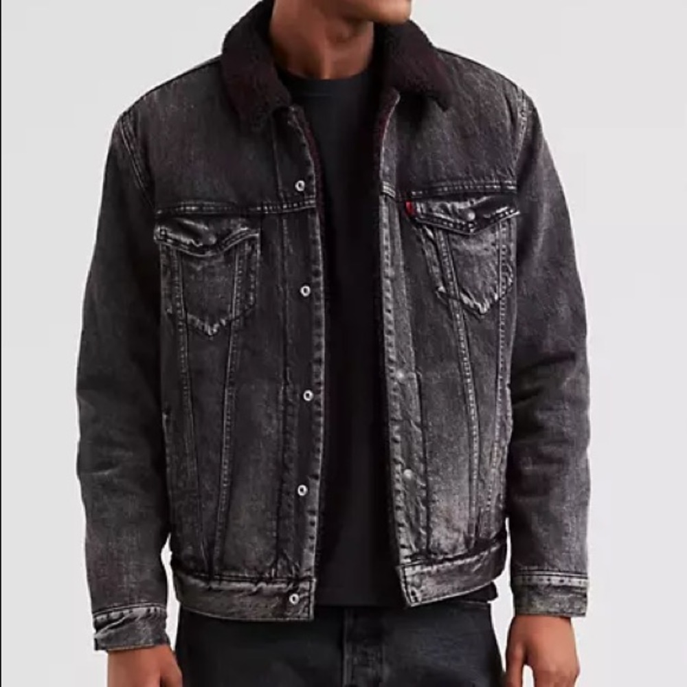 Levi’s X Fresh Leaves Denim Sherpa Trucker Jacket